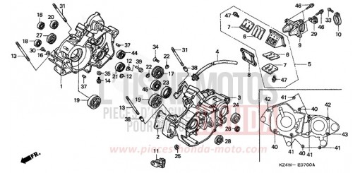 CARTER MOTEUR CR125RX de 1999